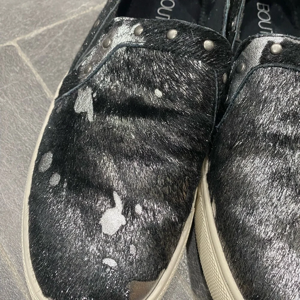Corky’s Pine Top Pewter Leather Slip On Sneakers Size 9